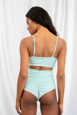 Lunalae Short taille haute Paris Bleu cristal XL