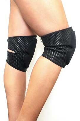 Genouillères Silicone adhésif Lunalae Noir XL