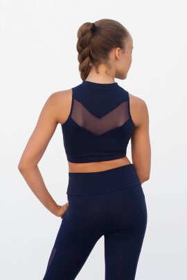 Intermezzo Haut Mao Bleu marine XL