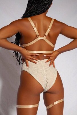 Creatures of XIX Short taille haute Cora Champagne