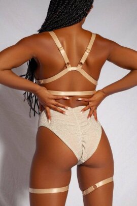 Creatures of XIX Short taille haute Cora Champagne XL