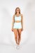 AMBR Designs Crop top Bleu ciel S