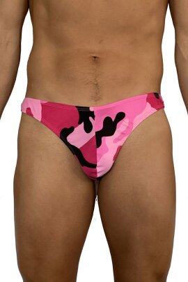 Juicee Peach G-String pour homme Rose Army
