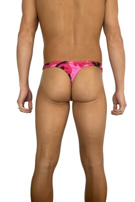 Juicee Peach G-String pour homme Rose Army L