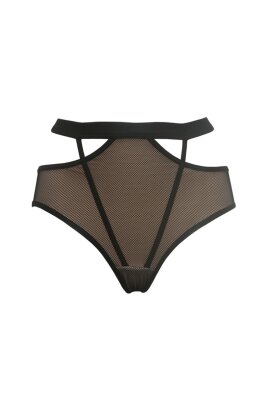 Hamade Activewear Short taille haute résille avec bretelles
