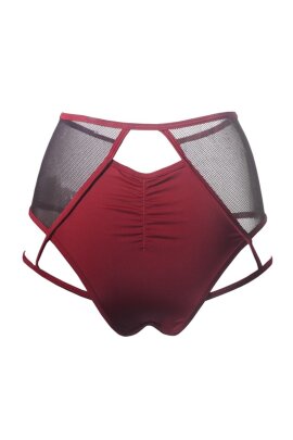 Hamade Activewear Short jarretière taille haute Rouge
