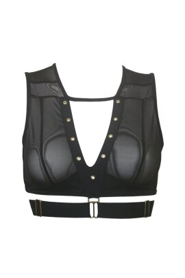 Hamade Activewear Crop top Eyelet avec résille XL