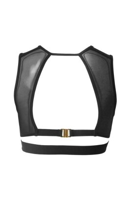 Hamade Activewear Crop top Eyelet avec résille XL