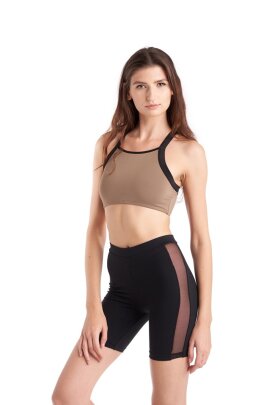 Hamade Activewear Sports Haut bretelles croisées Kaki M