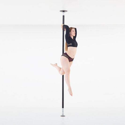 Lupit Pole Diamond G2 avec système Quick-Lock 45 mm et revêtement thermolaqué noir 2,34 m - 2,83 m