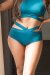 Lunalae Short taille basse Tara Bleu pétrole