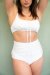Lunalae Short taille haute Izzy Blanc XL