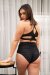 Lunalae Short avec résille taille haute Ella Noir M