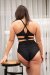 Lunalae Short avec résille taille haute Ella Noir L