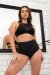 Lunalae Short avec résille taille haute Ella Noir XL