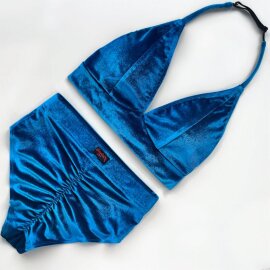 Polerina Haut Bikini Velours Bleu XL