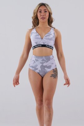 Juicee Peach Short brésilien taille haute Gris Camo