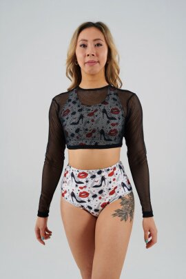 Juicee Peach Short brésilien taille haute Lipstick & Heels S