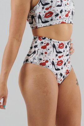 Juicee Peach Short brésilien taille haute Lipstick & Heels S
