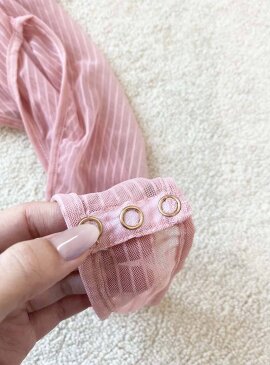 Naughty Thoughts Combinaison avec effet de transparence Rose XL