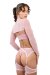Naughty Thoughts Porte-jarretelles avec effet de transparence Rose