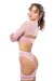 Naughty Thoughts Porte-jarretelles avec effet de transparence Rose M