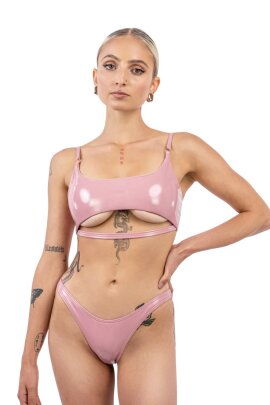 Naughty Thoughts Short Tanga Sinner vinyle Rose