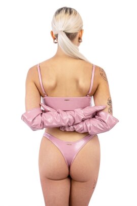 Naughty Thoughts Short Tanga Sinner vinyle Rose