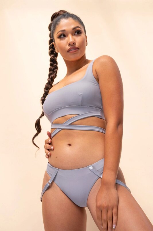 Lunalae Short taille basse Kehlani Gris