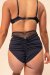 Lunalae Short taille haute Daisy Noir