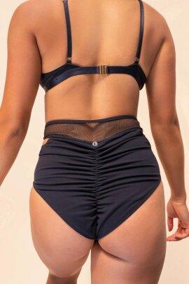 Lunalae Short taille haute Daisy Noir XS