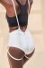 Lunalae Short jarretière Zena Blanc L