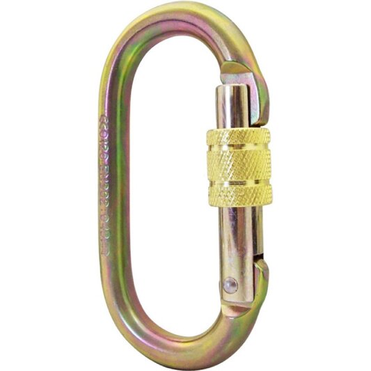 Mousqueton avec verrou à vis Or 25 kN