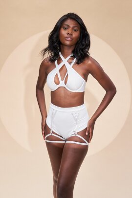 Lunalae Short taille haute Olivia Blanc S