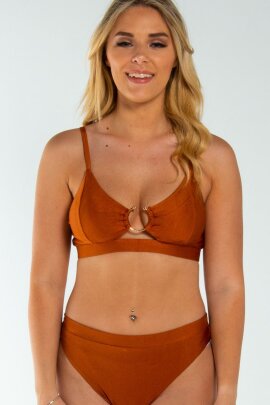 AMBR Designs Crop top avec anneau Bronze M