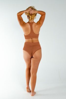 AMBR Designs Brassière dos-nu gaufrée Nude L