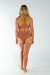 AMBR Designs Minx Short taille haute gaufré Nude XS