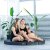 Tapis de pole dance PoleSports avec poignée de transport pour barres autoportantes sur podium Ø 160 cm Noir