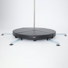 Tapis de pole dance pour Lupit Pole Stage standard Ø 160 cm Noir