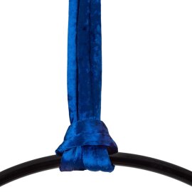 Ensemble PoleSports Sangle dattache ronde avec housse velours pour suspension aérienne Bleu