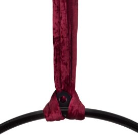 Ensemble PoleSports Sangle dattache ronde avec housse velours pour suspension aérienne Rouge