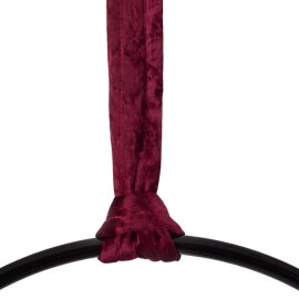 Ensemble PoleSports Sangle dattache ronde avec housse velours pour suspension aérienne Rouge