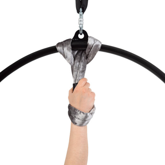Ensemble PoleSports Sangle dattache ronde avec housse velours pour suspension aérienne Argent