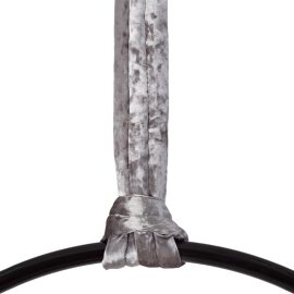 Ensemble PoleSports Sangle dattache ronde avec housse velours pour suspension aérienne Argent