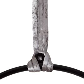 Ensemble PoleSports Sangle dattache ronde avec housse velours pour suspension aérienne Argent