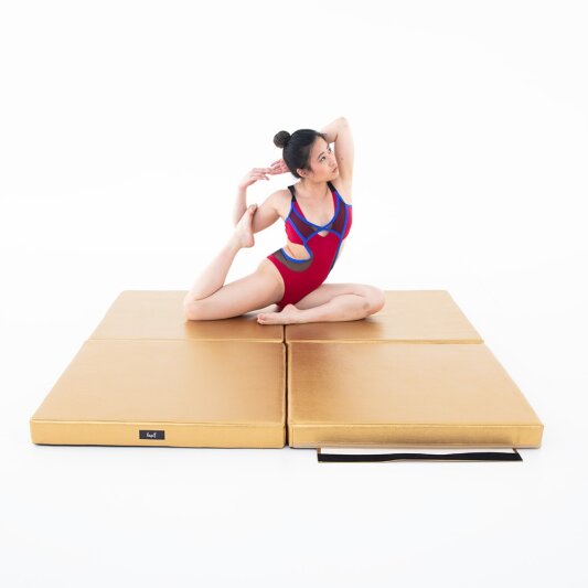 Tapis de Pole Dance Lupit Pole PREMIUM Multiusage Carré 150 cm Or