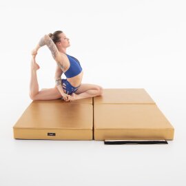 Tapis de Pole Dance Lupit Pole PREMIUM Multiusage Carré 150 cm Or