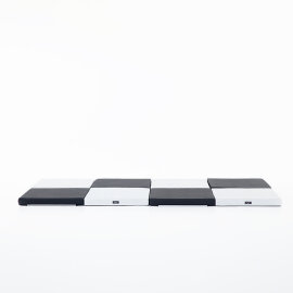 Tapis de pole dance Lupit Pole PREMIUM Multiusage Carré 150 cm Argent