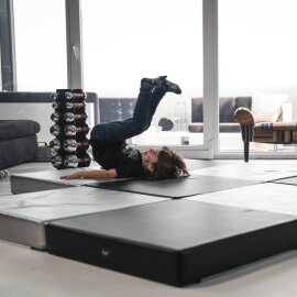 Tapis de Pole Dance Lupit Pole PREMIUM Multiusage Carré 150 cm Noir