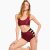 Paradise Chick Short taille haute Cerise à rayures L